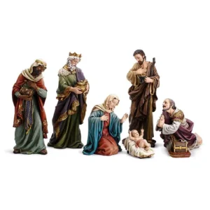 23.5" Nativity Painted 7 Pc Saint