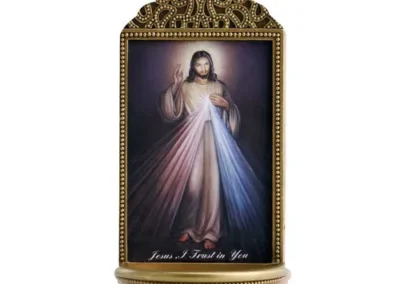 Ms 6" Divine Mercy  Holy Water Font