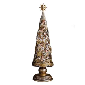 20.75" AG Metallic Nativity Tree