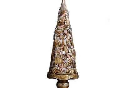 20.75" AG Metallic Nativity Tree