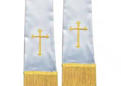 Westminster Pulpit Stole - Cross - White