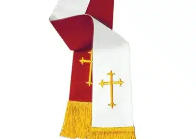 Oxford Reversible Pulpit Stole - Cross - Red/White