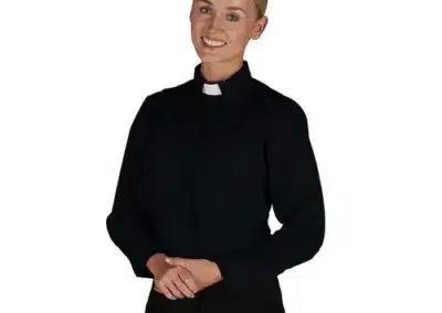 Women's Tab Collar Blouse - Long Sleeve