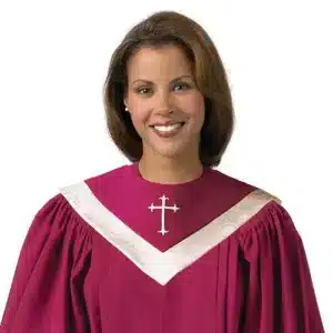 Canterbury Reversible Choir Stole - Chianti with Ivory Accent