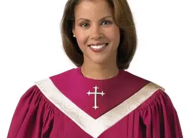 Canterbury Reversible Choir Stole - Chianti with Ivory Accent