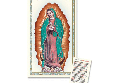 Our Lady of Guadalupe Laminated Holy Card -25/pk B000504