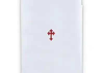 Red Fleur De Lis Cross Purificator - 12/pk