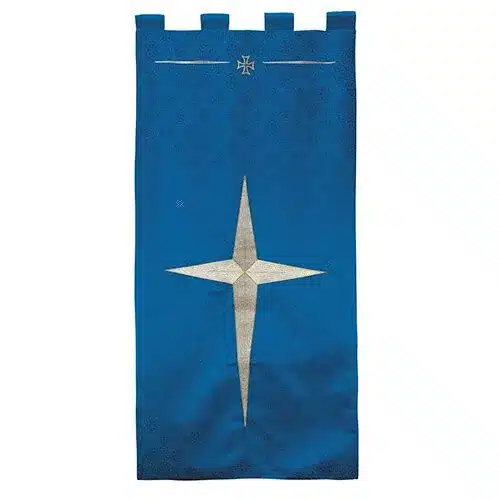 Maltese Jacquard Banner: Blue Maltese Jacquard Banner: Blue