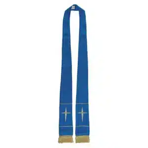 Maltese Jacquard Stole: Blue