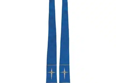 Maltese Jacquard Stole: Blue