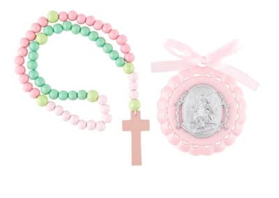 Crib Medal With Kiddie Rosary BK-12474__49362
