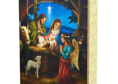 Holy Family Manger Nativity Box Sign - 4 Pack BK-12908A__39638