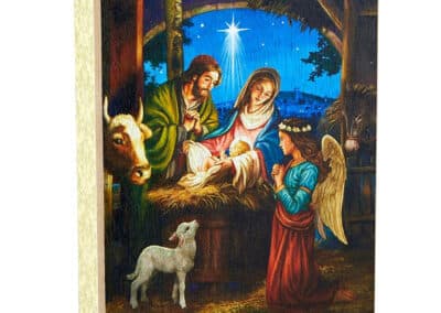 Holy Family Manger Nativity Box Sign - 4 Pack BK-12908B__58073