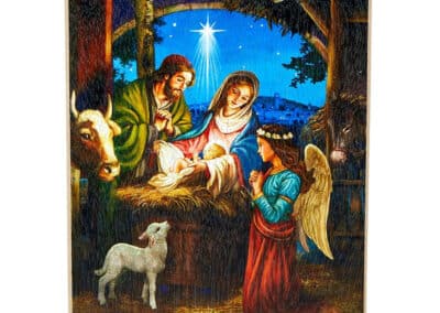 Holy Family Manger Nativity Box Sign - 4 Pack BK-12908__16866
