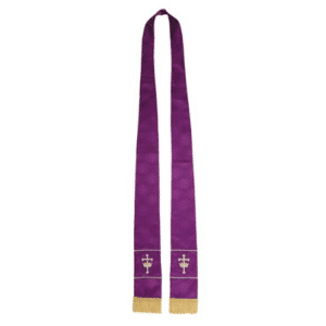 Maltese Jacquard Stole: Purple