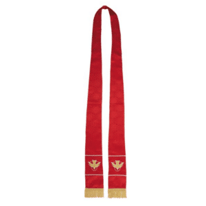 Maltese Jacquard Stole: Red