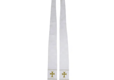 Maltese Jacquard Stole – White C000809