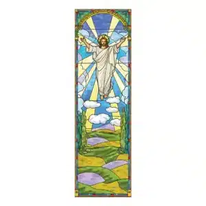 Stained Glass Series Banner - Risen Christ