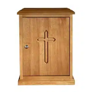 Plain Cross Wood Tabernacle - Medium Oak