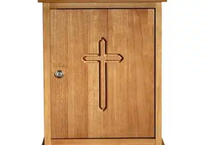 Plain Cross Wood Tabernacle - Medium Oak