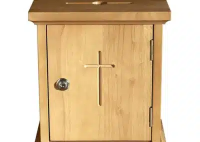 Wall Offering Box - Medium Oak