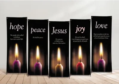 Advent Candle X-Stand Banners-Set of 5