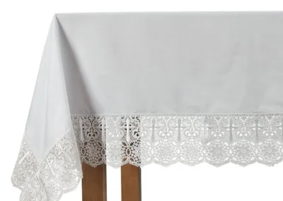 Cross Lace Trim Altar Frontal