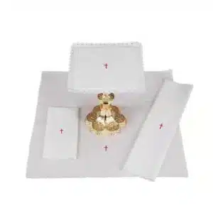 Lace Trim Cross Altar Linen Gift Set