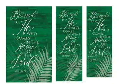 Blessed is He Palm Banner