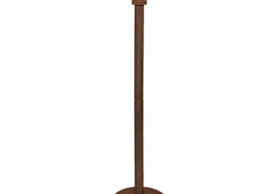 Round Base Paschal Candlestick - Walnut