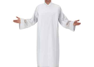 Alpha & Omega Lace Insert Front Wrap Alb G4528A__96152
