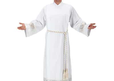 Alpha & Omega Lace Insert Front Wrap Alb G4528B__33776