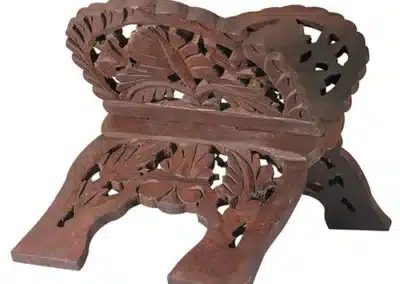 Hand Carved Wood Bible Stand
