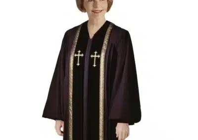 Black RT Wesley Pulpit Robe
