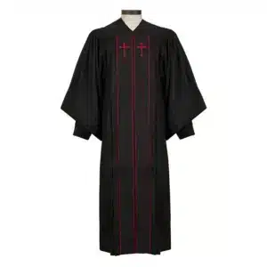 Justice Collection Double-Red Trim Pulpit Robe