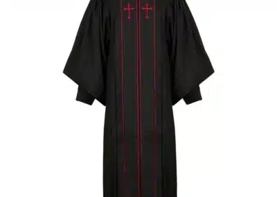 Justice Collection Double-Red Trim Pulpit Robe