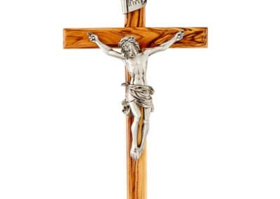 8" Beveled Edge Olive Wood Crucifix JC-4108-E__41104