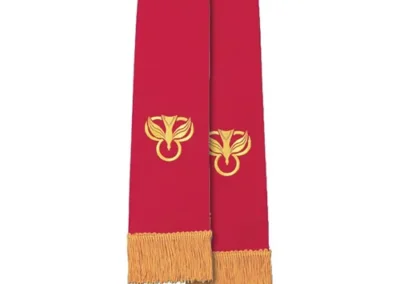 Reversible Stole: Red & White