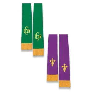 Reversible Stole: Purple & Green