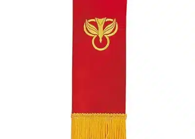 Red/White Bookmark with Fringe
