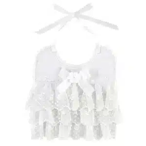 Baptismal Bib with Lace (L5079)