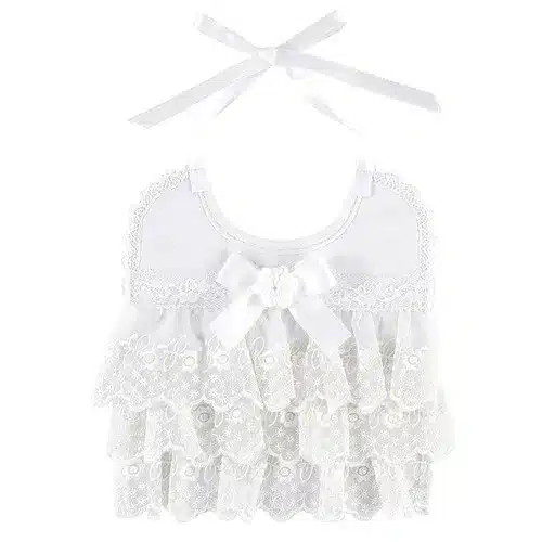 Baptismal Bib with Lace (L5079) Baptismal Bib with Lace (L5079)