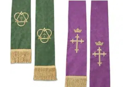 Jacquard Purple/Green Reversible Stole