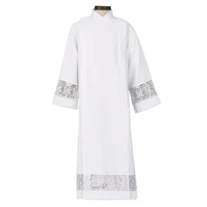 Latin Cross Front Wrap Alb