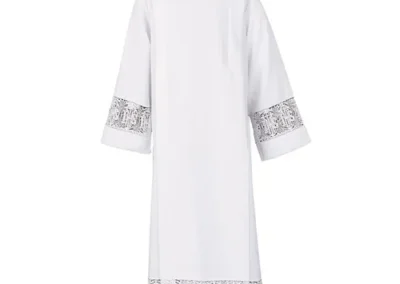 Latin Cross Front Wrap Alb