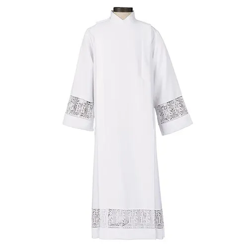 Latin Cross Front Wrap Alb Latin Cross Front Wrap Alb