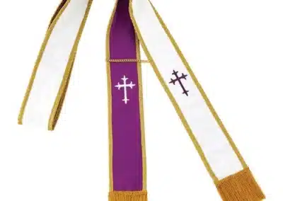 Reversible Confessional Stole - Purple/White