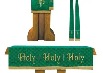 3 Piece Maltese Jacquard Parament Set - Green
