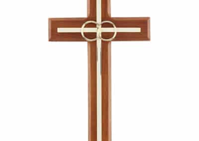 Overlay Wedding Cross With Gold Rings P5189__79836