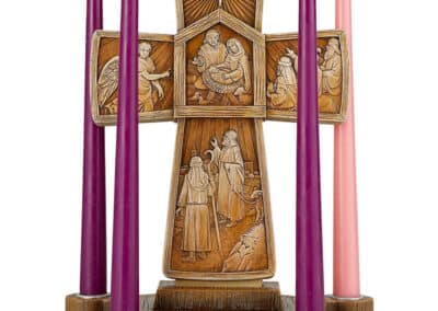 Cross Advent Candle Holder - P5880__61114